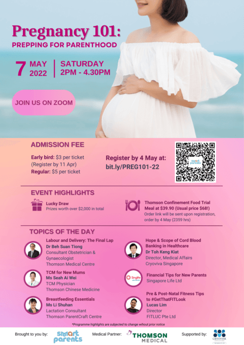 Pregnancy 101 Maternity Webinar Poster - 7 May 22