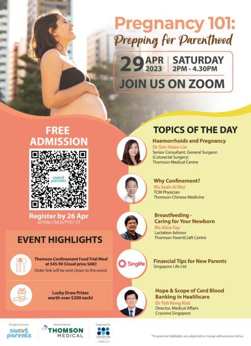 Pregnancy 101 Prepping for Parenthood Web Event Poster